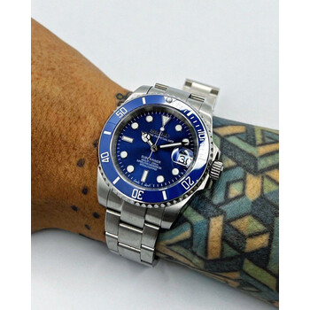 Custom Seiko Mod • Blue Submariner • 40mm